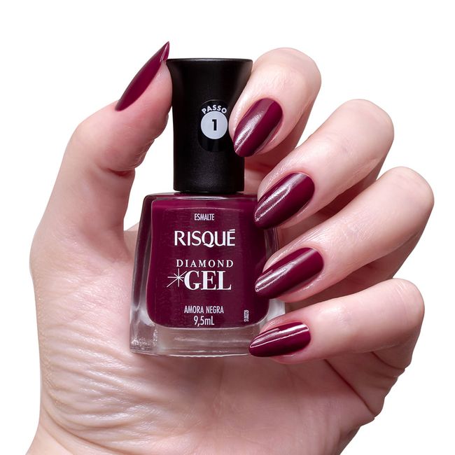 Esmalte-Risque-Diamond-Gel-Amora-Negra-Cremoso-95ml
