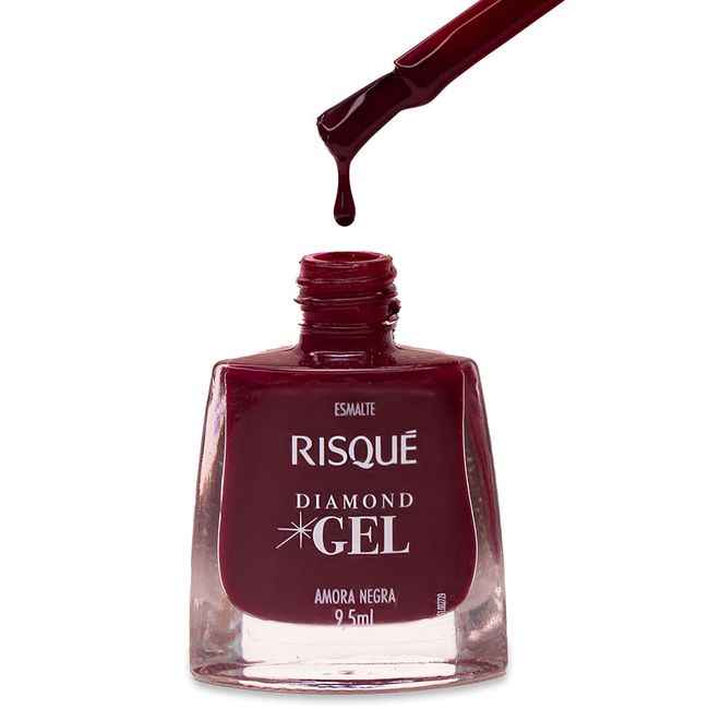 Esmalte-Risque-Diamond-Gel-Amora-Negra-Cremoso-95ml