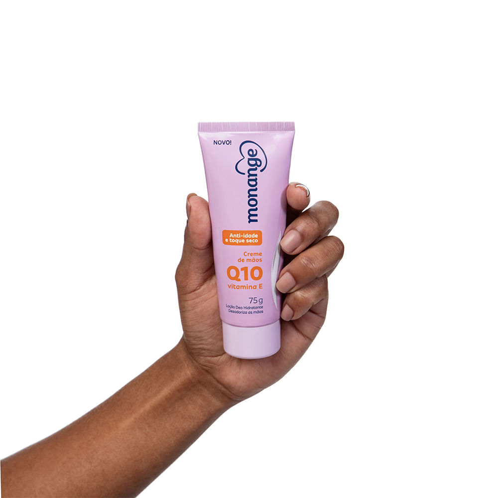 Creme para Mãos Monange Anti-idade Q10 e Vitamina E com ação desodorante 75g