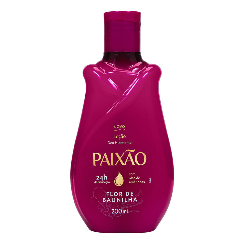 Loção Hidratante Paixão Flor de Baunilha com ação desodorante 200ml