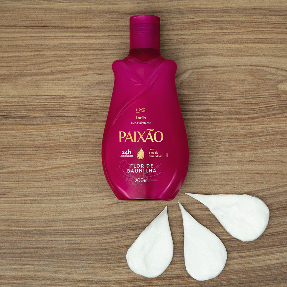 Loção Hidratante Paixão Flor de Baunilha com ação desodorante 200ml