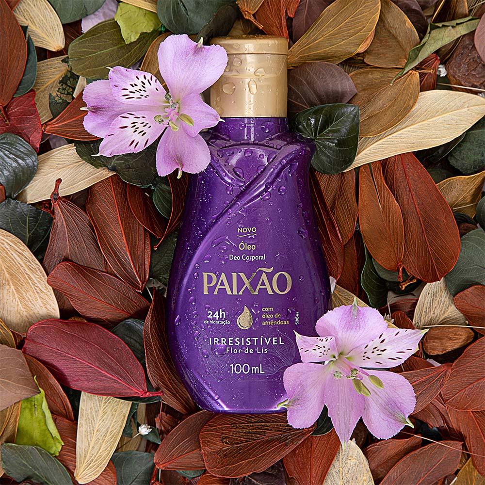 Óleo Corporal Paixão Irresistível Flor de Lis com ação desodorante 100ml