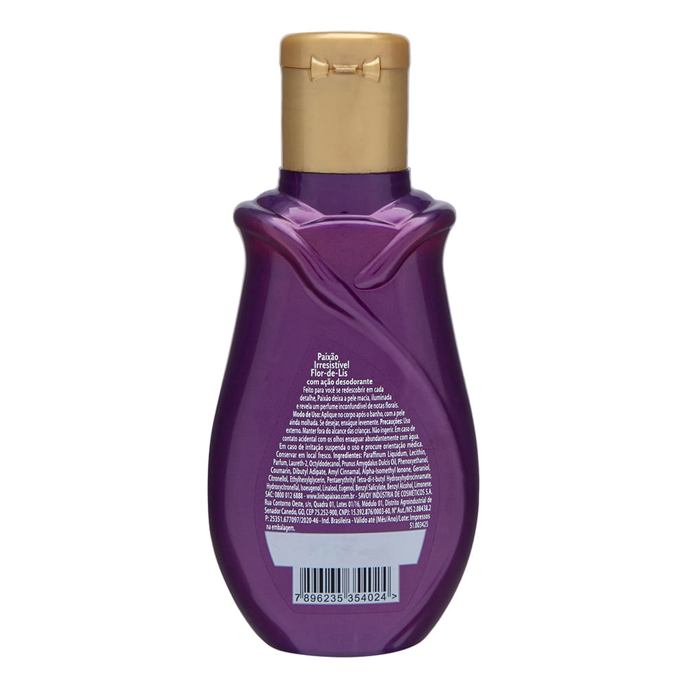 Óleo Corporal Paixão Irresistível Flor de Lis com ação desodorante 100ml