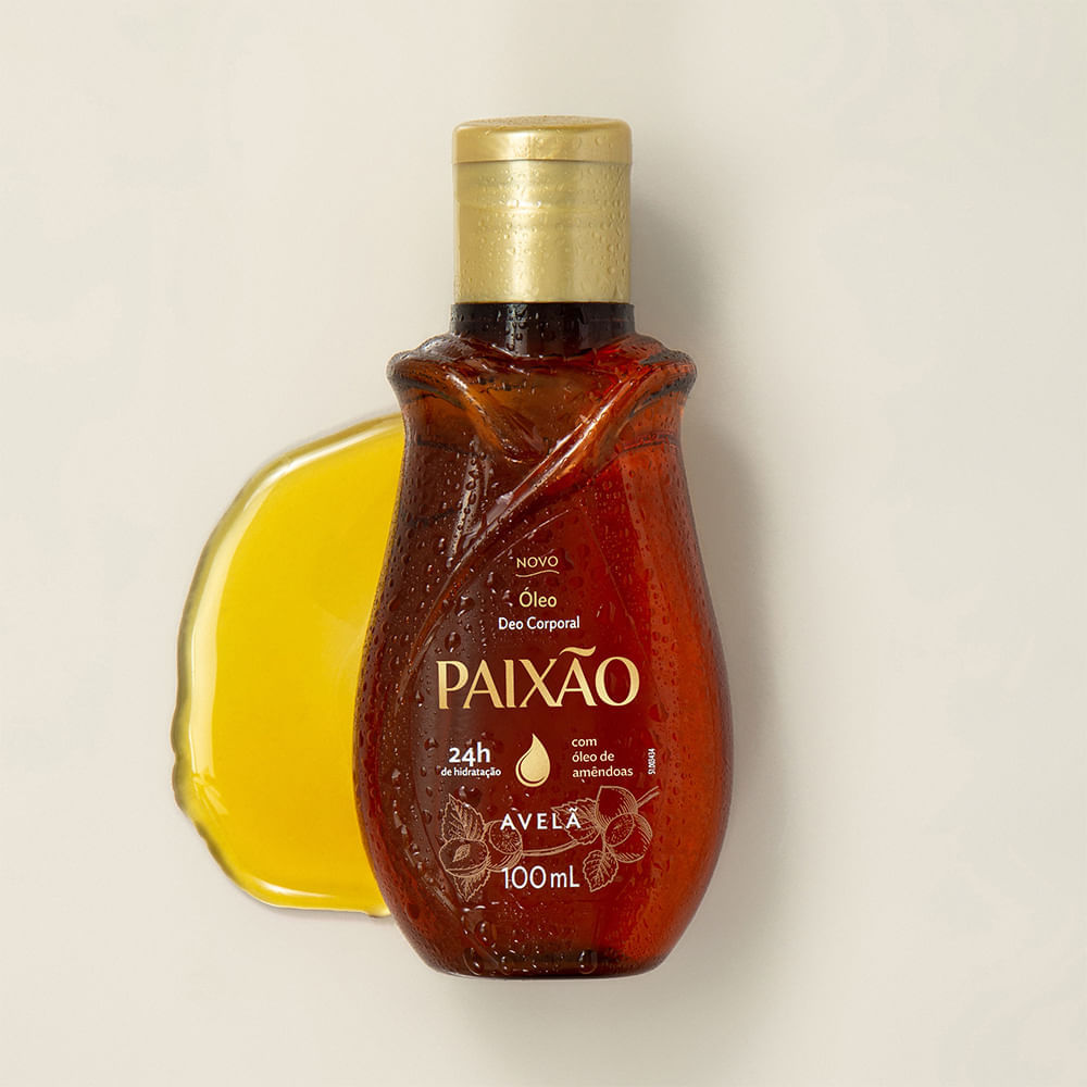 Óleo Corporal de Amêndoas com Avelã Paixão ação desodorante 100ml