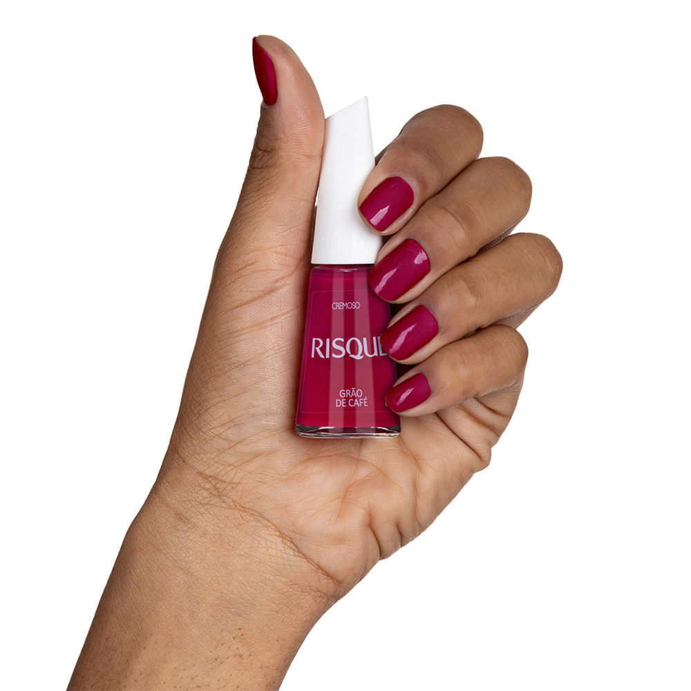 Esmalte Risqué Rosa Cremoso Grão de Café 8ml