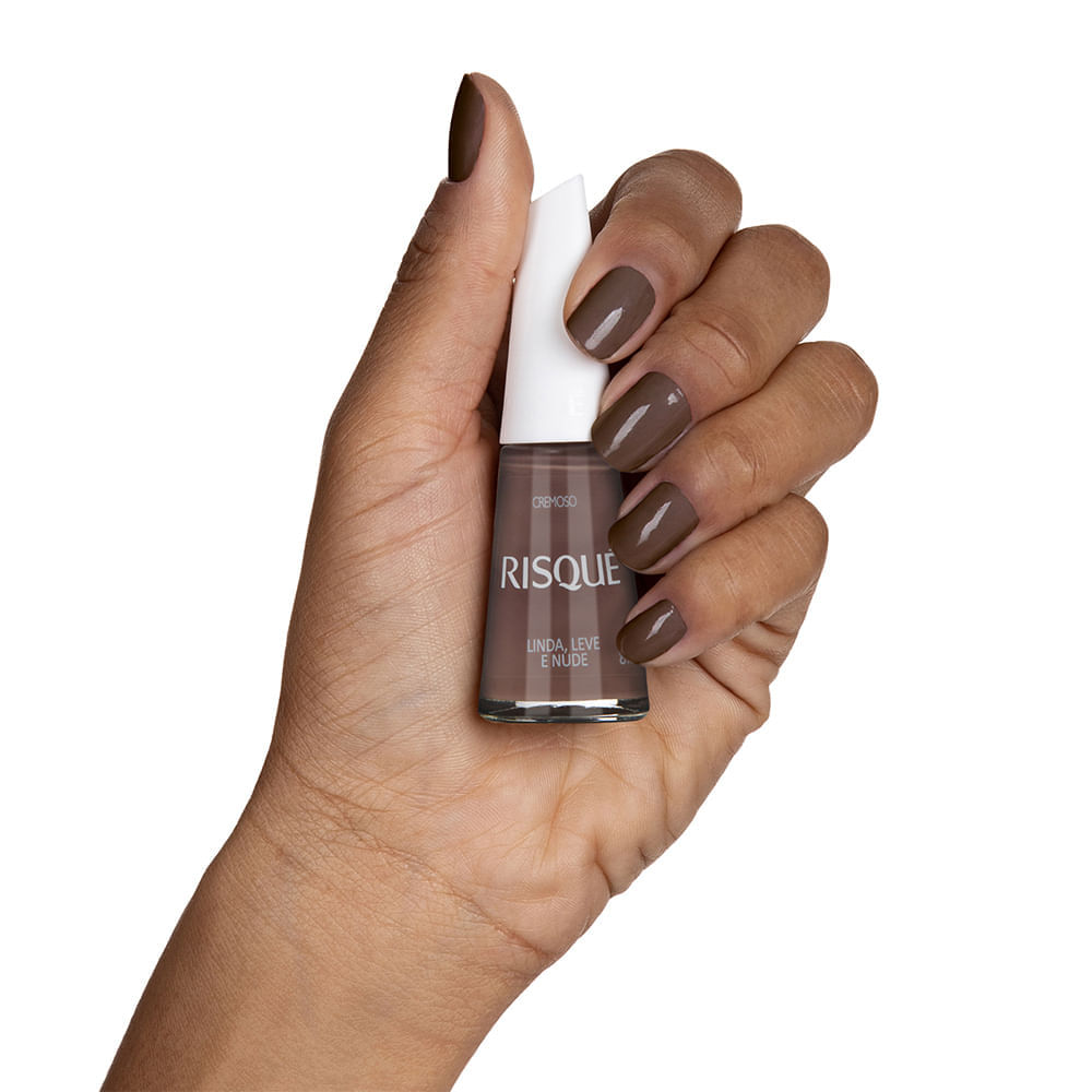 Esmalte Risqué Nude Cremoso Linda, Leve e Nude 8ml