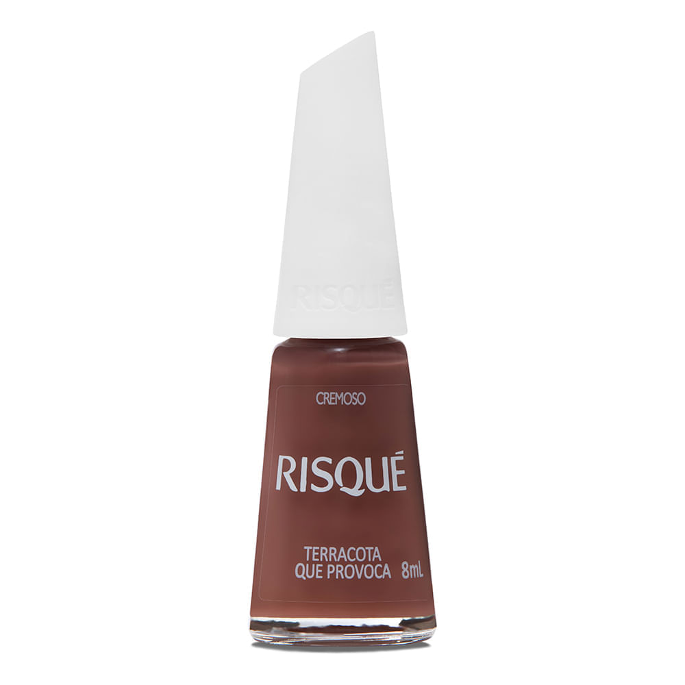 Esmalte Risqué Marrom Cremoso Terracota Que Provoca 8ml Esmalte Risqué Marrom Cremoso Terracota Que Provoca 8ml
