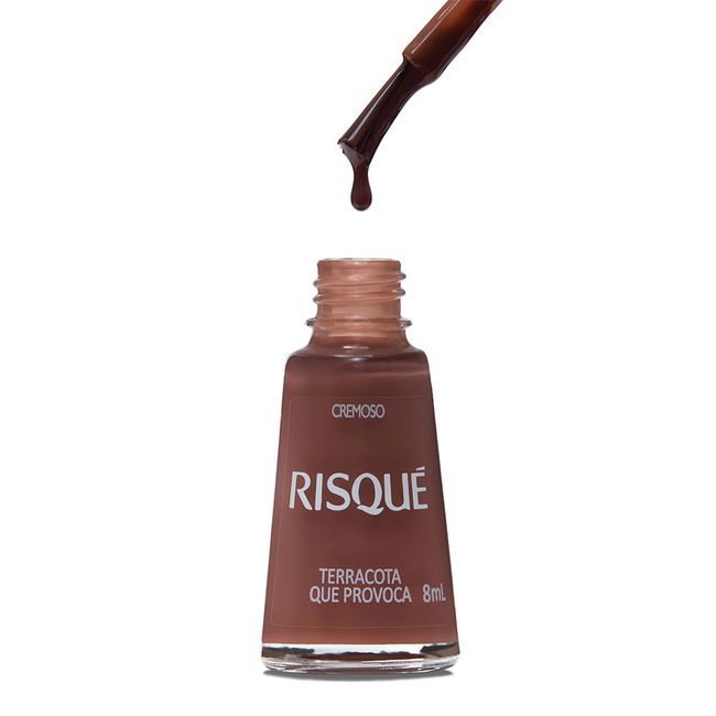 Esmalte-Risque-Marrom-Cremoso-Terracota-Que-Provoca-8ml Esmalte-Risque-Marrom-Cremoso-Terracota-Que-Provoca-8ml