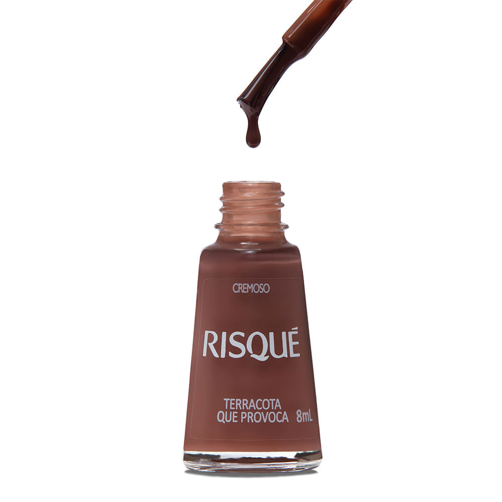 Esmalte Risqué Marrom Cremoso Terracota Que Provoca 8ml Esmalte Risqué Marrom Cremoso Terracota Que Provoca 8ml