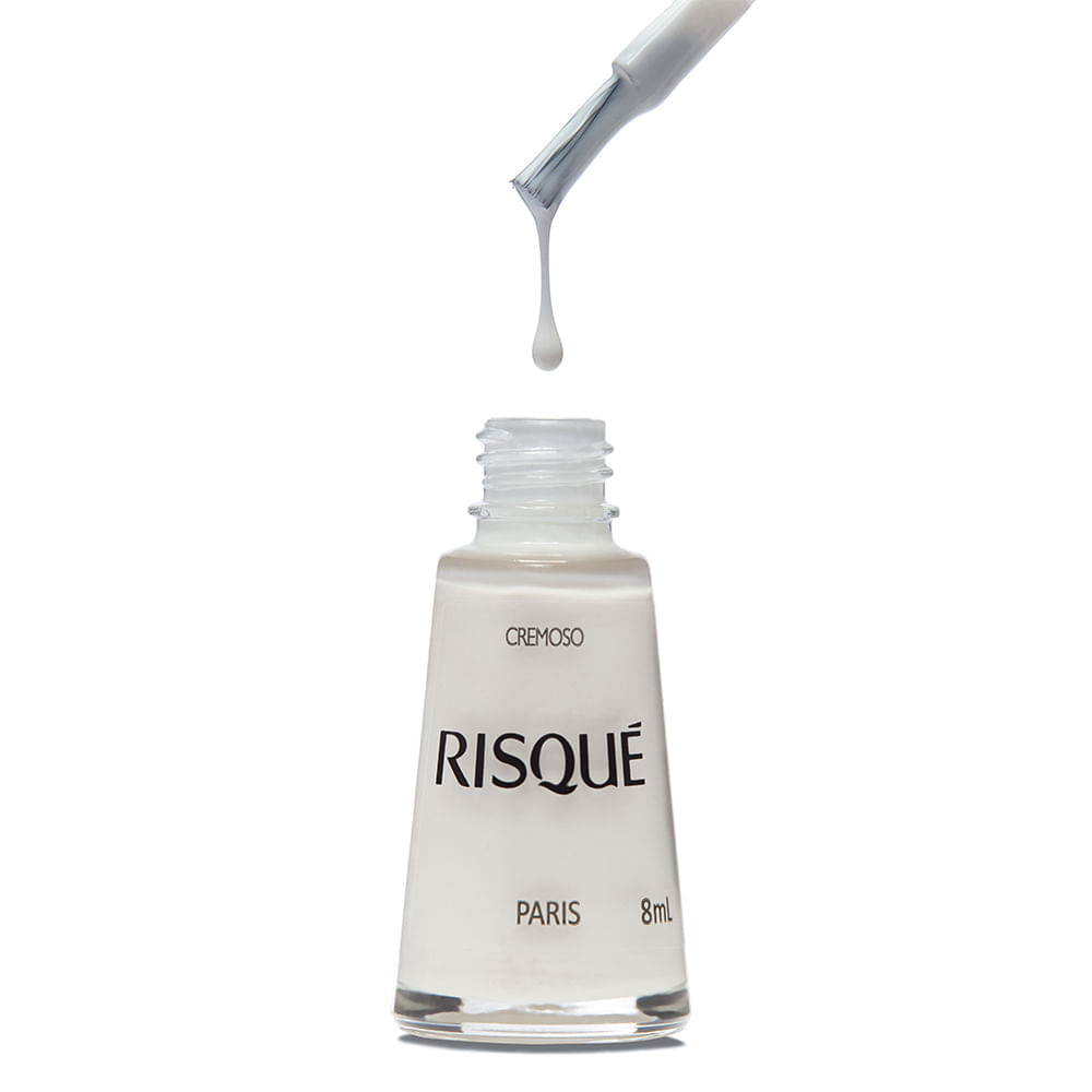 Esmalte Risqué Branco Cremoso Paris 8ml