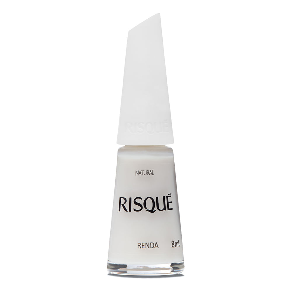 Esmalte Risqué Branco Natural Renda 8ml Esmalte Risqué Branco Natural Renda 8ml