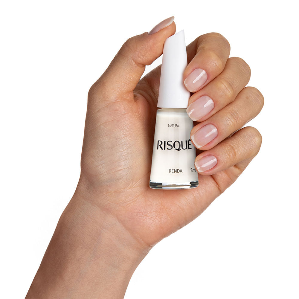 Esmalte Risqué Branco Natural Renda 8ml Esmalte Risqué Branco Natural Renda 8ml