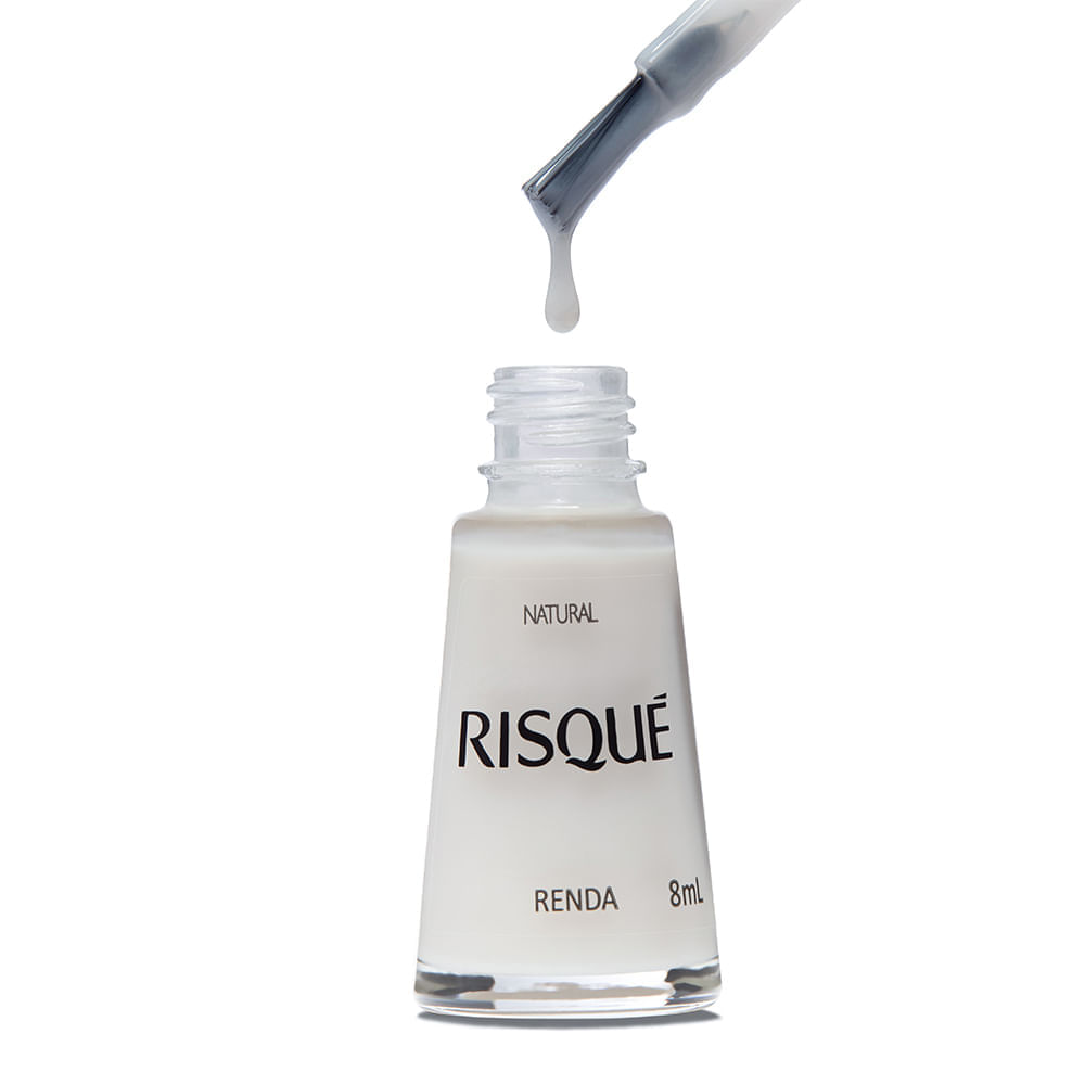 Esmalte Risqué Branco Natural Renda 8ml Esmalte Risqué Branco Natural Renda 8ml