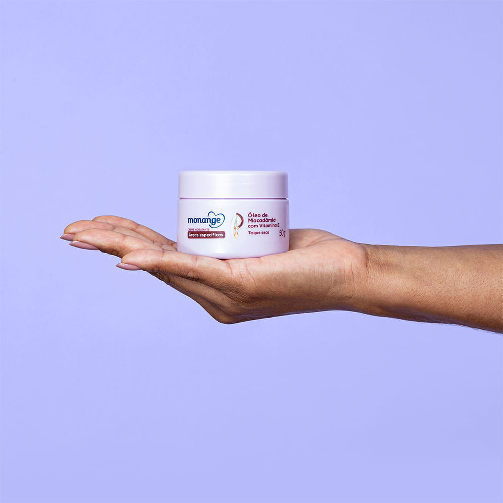 Hidratante com Óleo de Macadâmia para Áreas Específicas Monange com Vitamina E 50g Hidratante com Óleo de Macadâmia para Áreas Específicas Monange com Vitamina E 50g