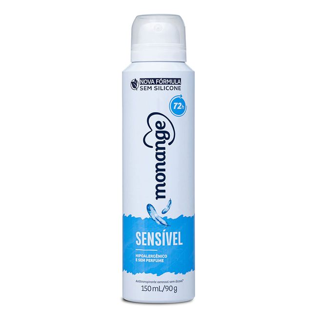 Desodorante-Sem-Perfume-Aerossol-Antitranspirante-Monange-Feminino-Sensivel-150ml Desodorante-Sem-Perfume-Aerossol-Antitranspirante-Monange-Feminino-Sensivel-150ml