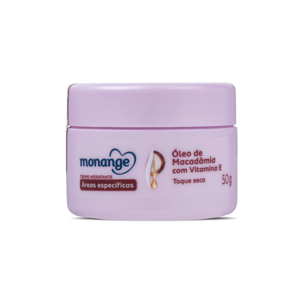 Hidratante com Óleo de Macadâmia para Áreas Específicas Monange com Vitamina E 50g Hidratante com Óleo de Macadâmia para Áreas Específicas Monange com Vitamina E 50g