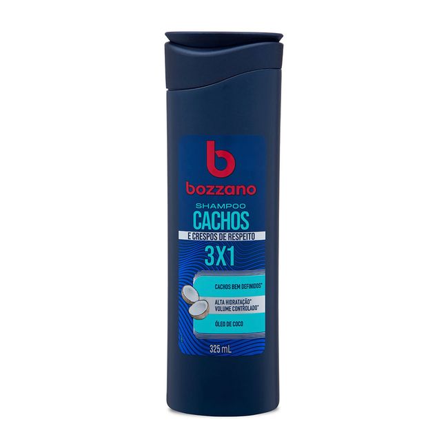 Shampoo-Cachos-e-Crespos-3x1-Bozzano-325ml Shampoo-Cachos-e-Crespos-3x1-Bozzano-325ml