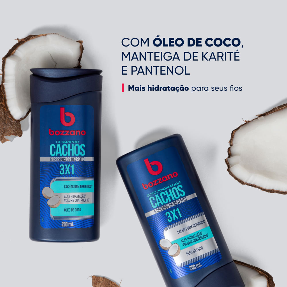 Shampoo Cachos e Crespos 3x1 Bozzano 325ml