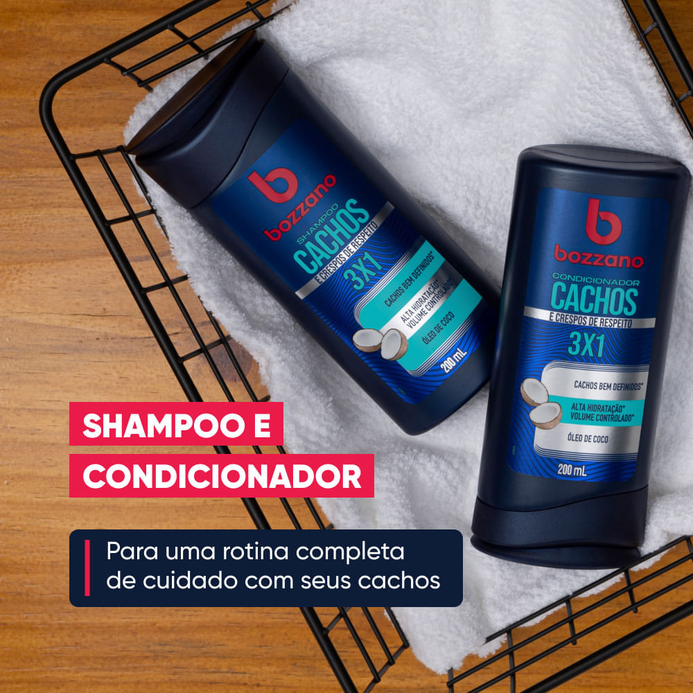 Shampoo Cachos e Crespos 3x1 Bozzano 325ml