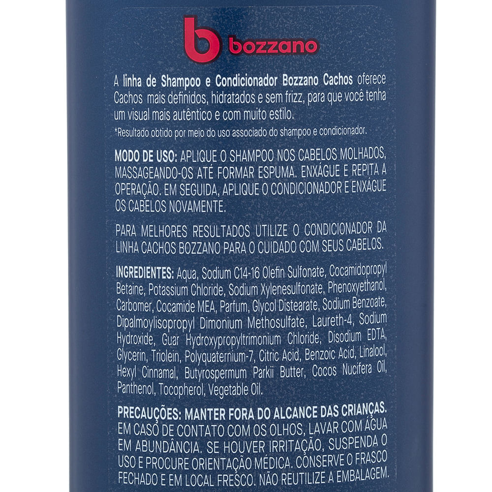 Shampoo Cachos e Crespos 3x1 Bozzano 325ml