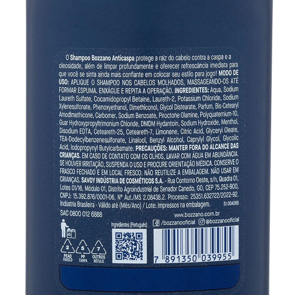 Shampoo Anticaspa 3x1 Bozzano 200ml Shampoo Anticaspa 3x1 Bozzano 200ml