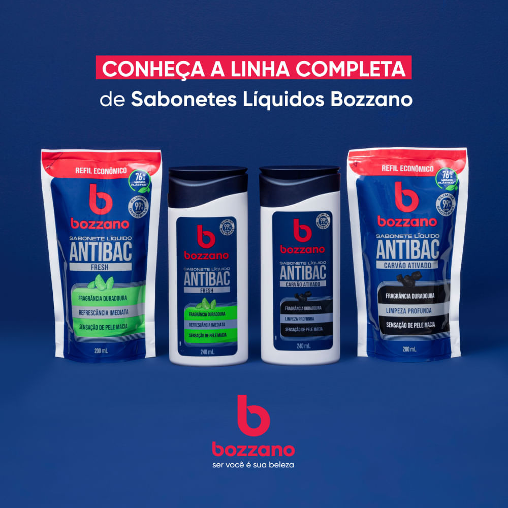 Sabonete Líquido Bozzano Antibac Carvão Ativado 240ml