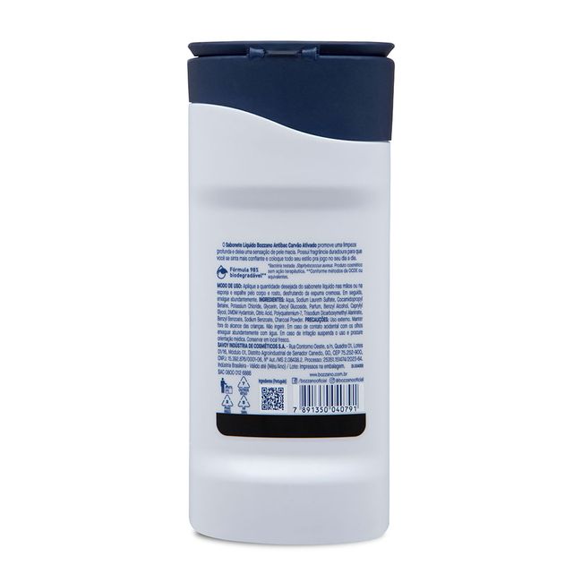 Kit-Sabonete-Liquido-Carvao-Ativado-Bozzano-240ml---Refil-200ml---2-produtos