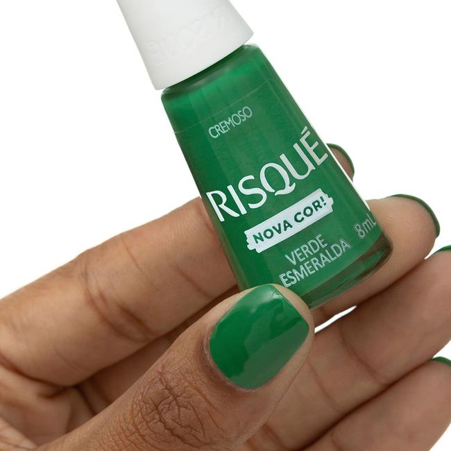 Esmalte-Risque-Verde-Esmeralda-Cremoso-8ml
