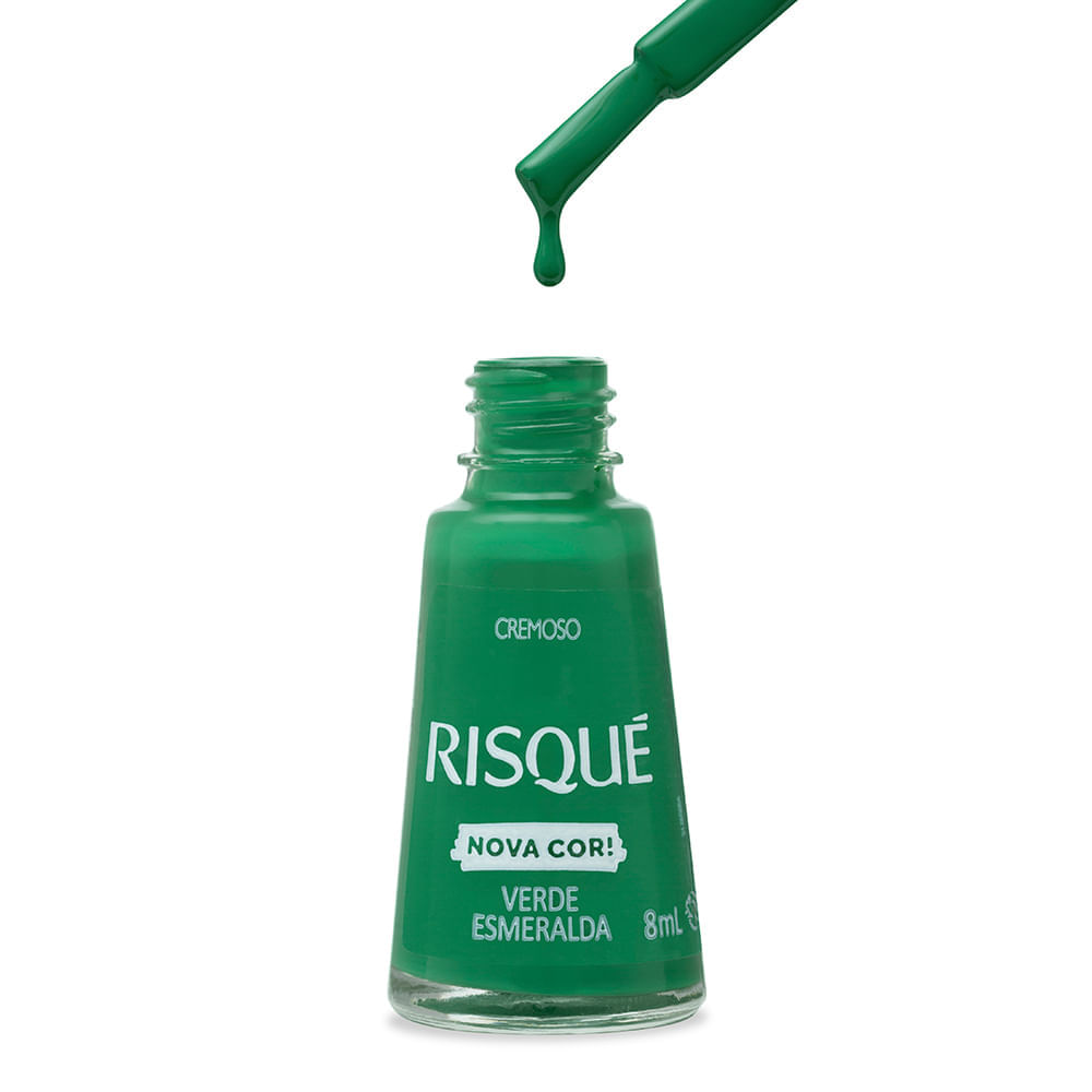 Esmalte Risque Verde Esmeralda Cremoso 8ml