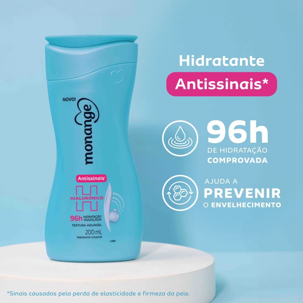 Hidratante Monange Antissinais com Ácido Hialurônico 200ml