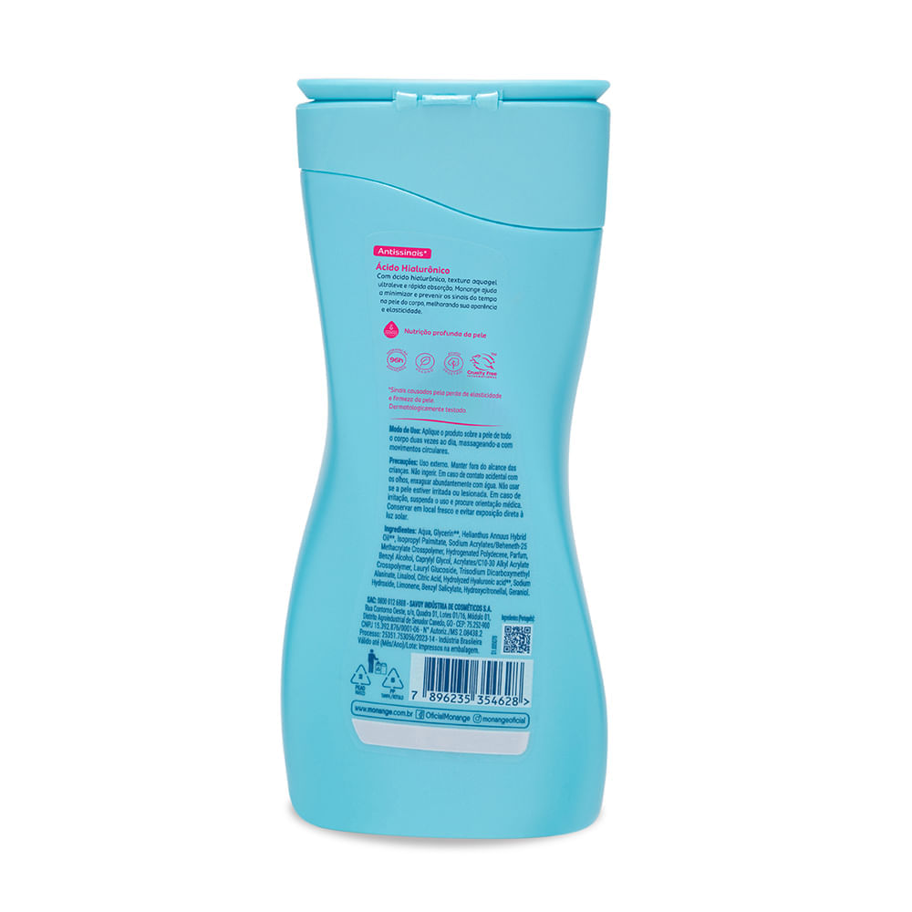 Hidratante Monange Antissinais com Ácido Hialurônico 200ml