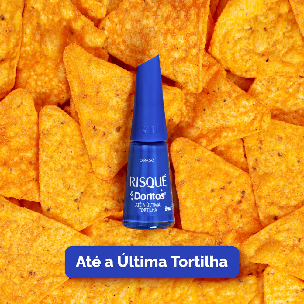 Esmalte Azul Risqué & Doritos Até a Última Tortilha Cremoso 8ml