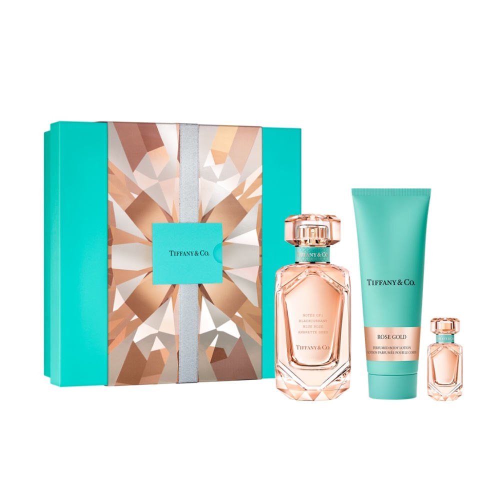 KIT Tiffany & Co. Rose Gold Eau de Parfum 75 ml + Loção Corporal 100ml + Miniatura 5ml