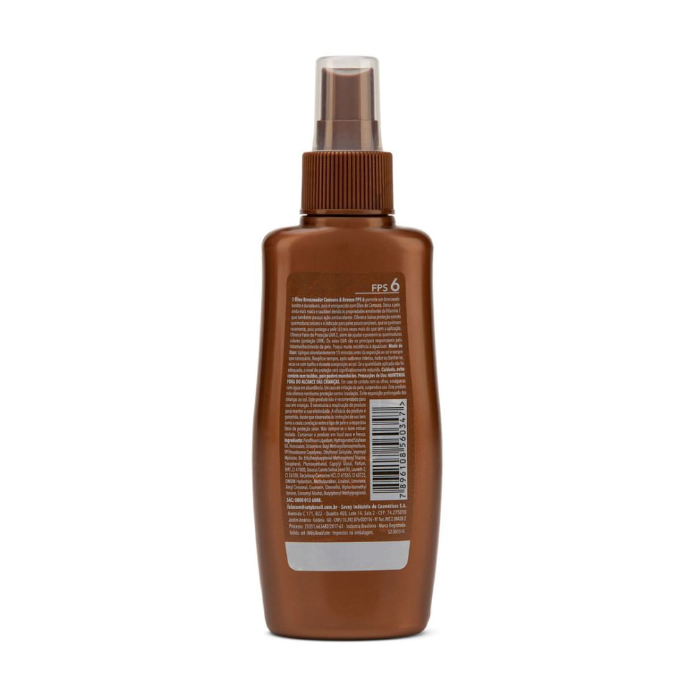 Óleo Bronzeador FPS 6 Cenoura e Bronze 110ml