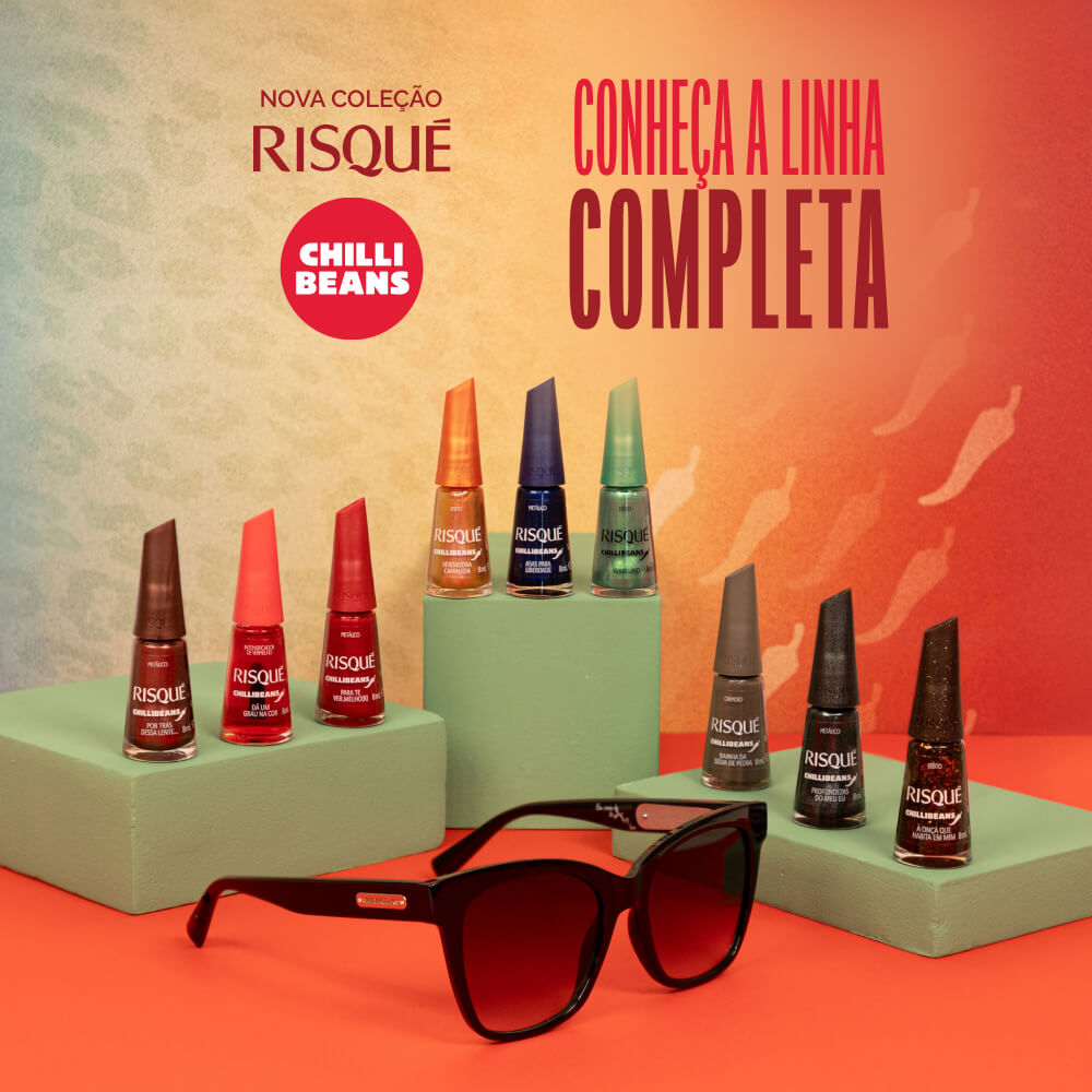 Esmalte Bronze Risqué & Chilli Beans Por Trás Dessa Lente Metálico 8ml