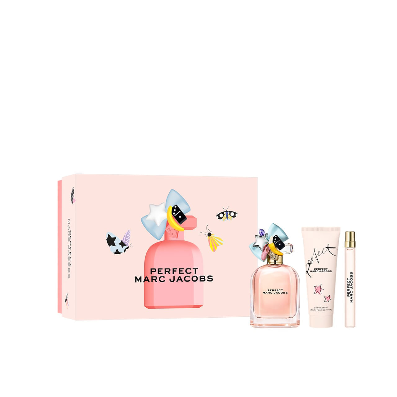 Kit Marc Jacobs Perfect Edp 100Ml+Creme Corpoal 75Ml +Pen Spray 10Ml
