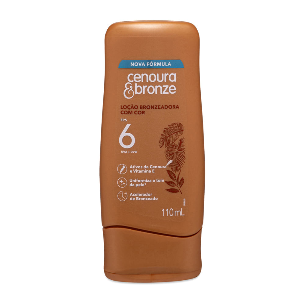 Loção Bronzeadora com Cor FPS 6 Cenoura & Bronze 110ml - Coty Mobile